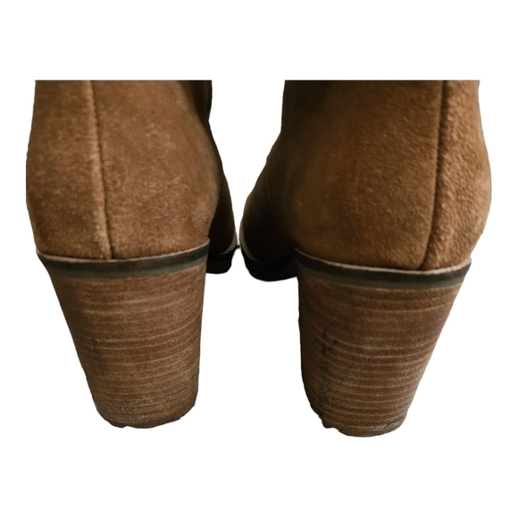 Chinese Laundry Marvel Women Dark Carmel Suede Carmel Ankle Boot Size 8 - Picture 4 of 9